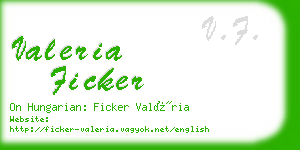 valeria ficker business card